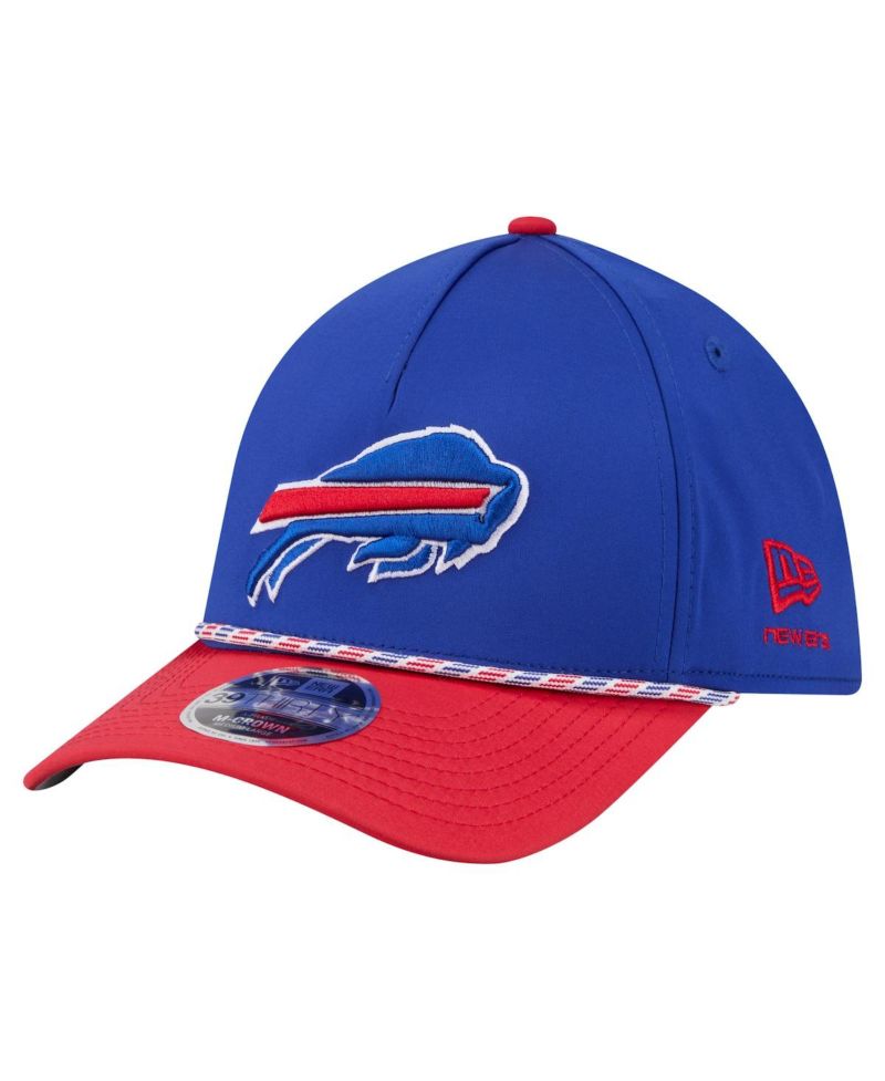 Men's Royal/Red Buffalo Bills Rope M-Crown A-Frame 39THIRTY Flex Hat