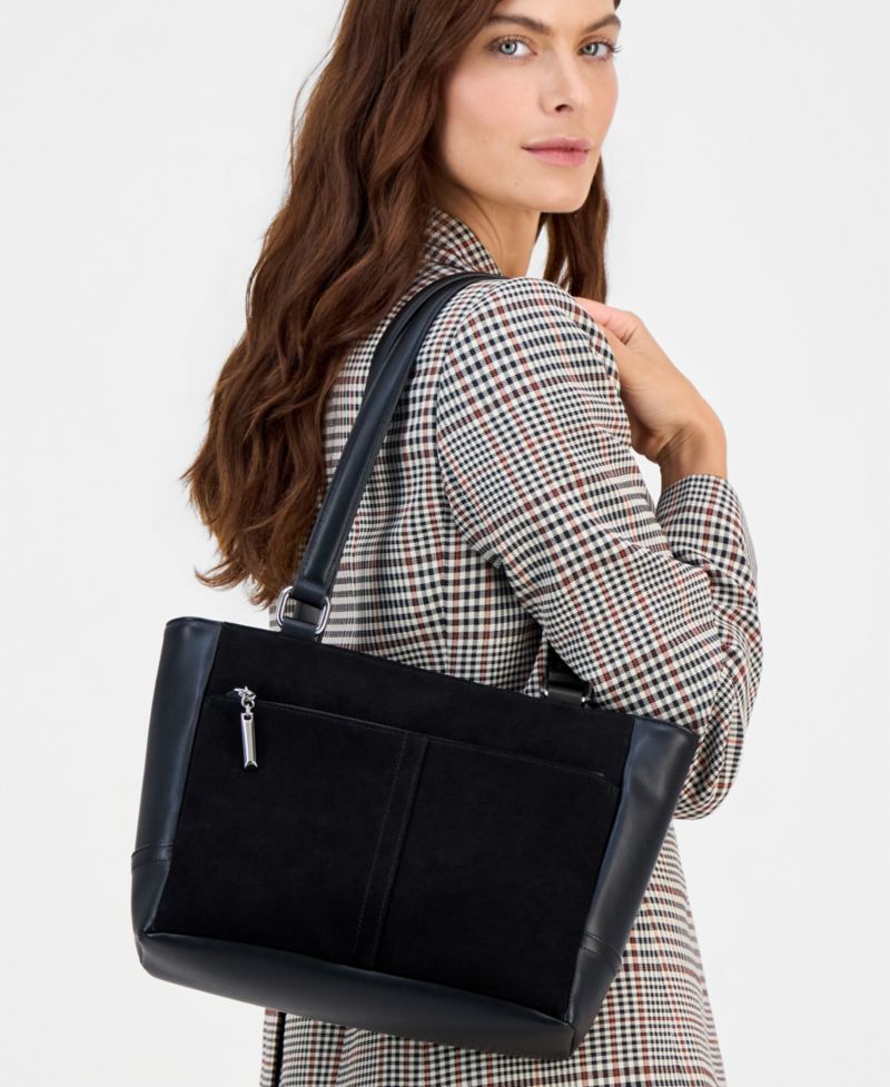 Nappa Suede Combo Tulip Tote
