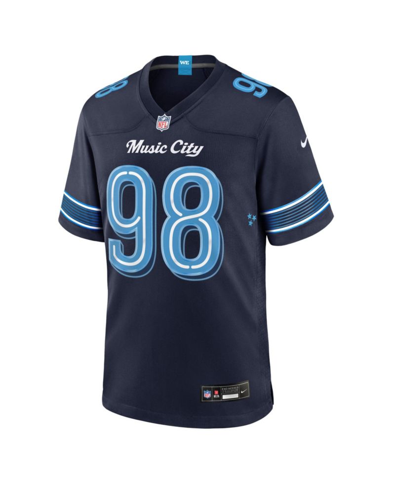Men's Jeffery Simmons Navy Tennessee Titans 2026 Rivalries Collection Game Jersey