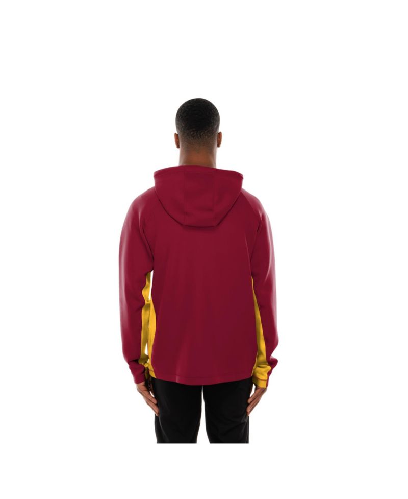 Men's Burgundy Washington Commanders Combine Authentic Raglan Scuba Full-Zip Hoodie