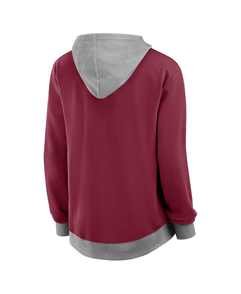 Women's Burgundy Washington Commanders Hit It French Terry Full-Zip Hoodie
