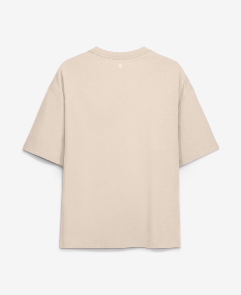Men's Cream England National Team Oversized Unwind Tonal Heavyweight T-Shirt
