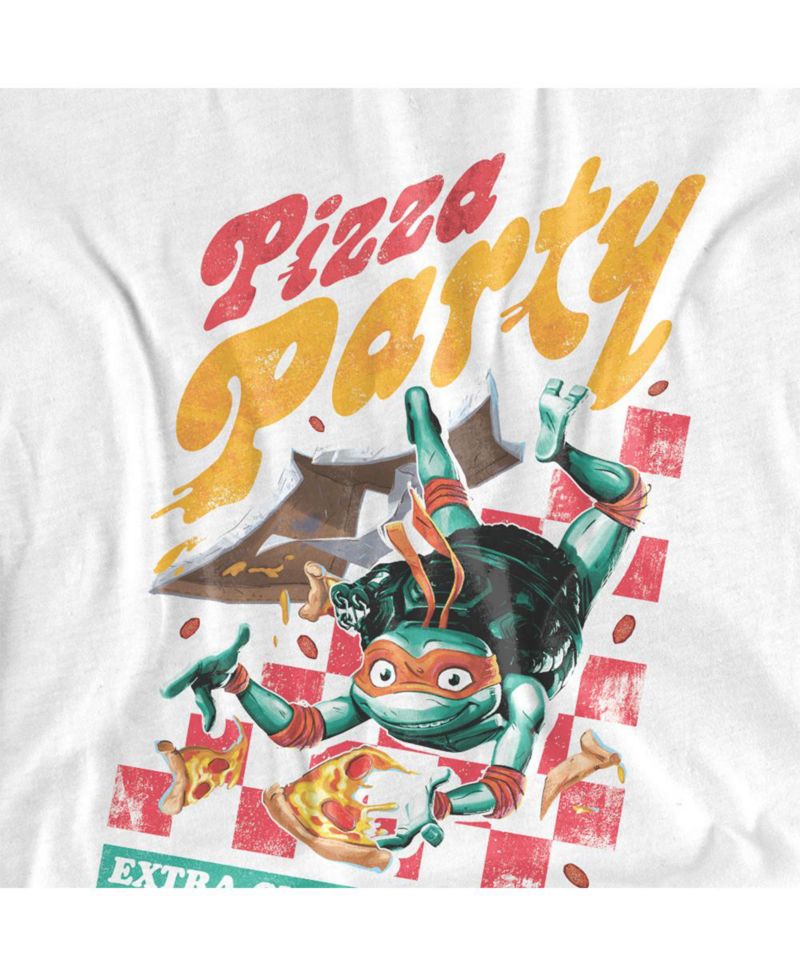 Big & Tall TMNT Mutant Mayhem Mikey Pizza Party T-Shirt