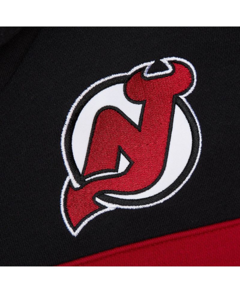 Mitchell Ness Men's Black New Jersey Devils Head Coach Slogan Pullover Hoodie