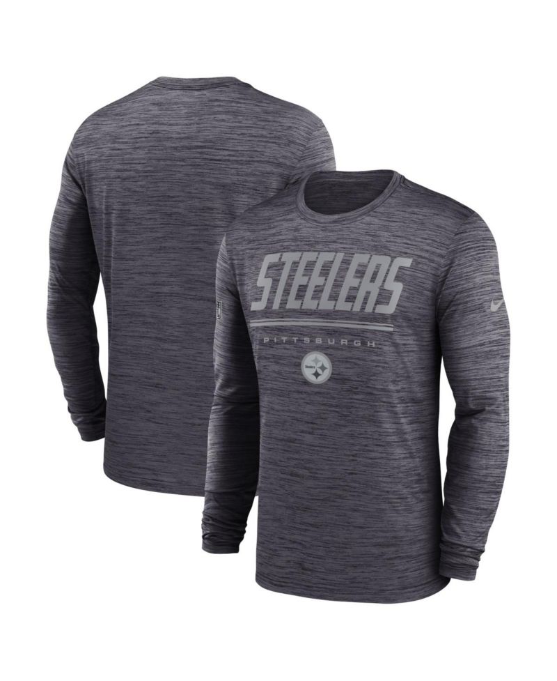 Men's Black Pittsburgh Steelers Sideline Offensive Transition Velocity Dri-FIT Long Sleeve T-Shirt