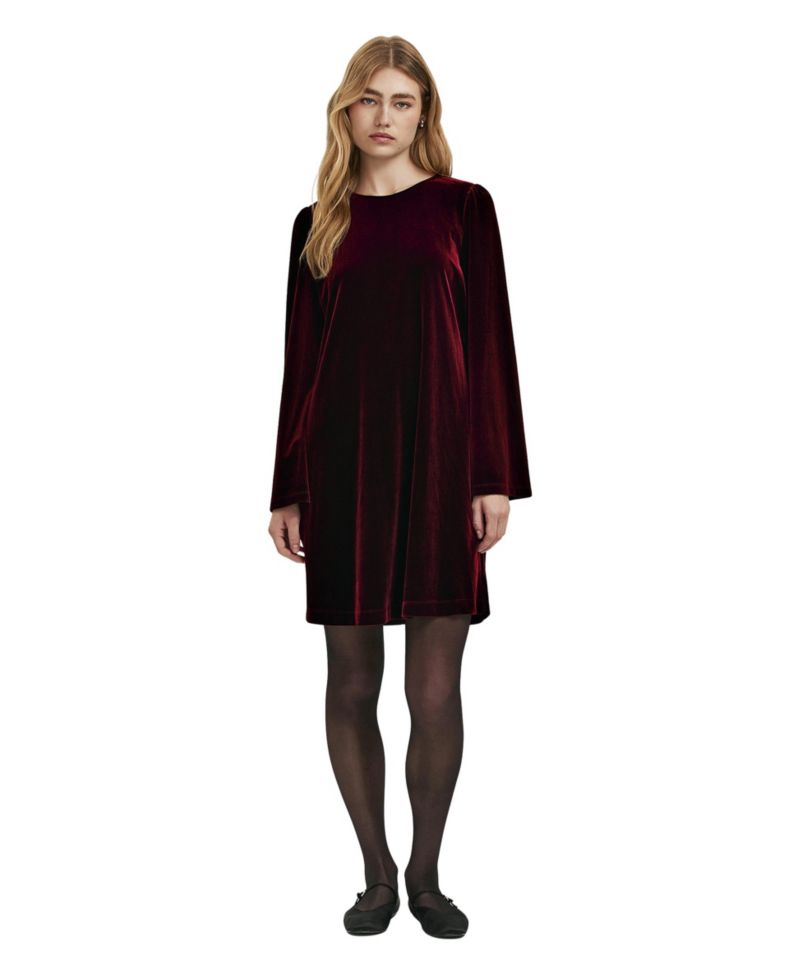 Women's Hattie Velvet Long-Sleeve Mini Dress