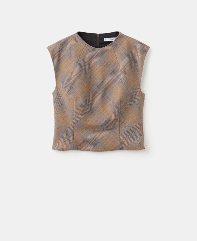 Women's Fitted Check Top