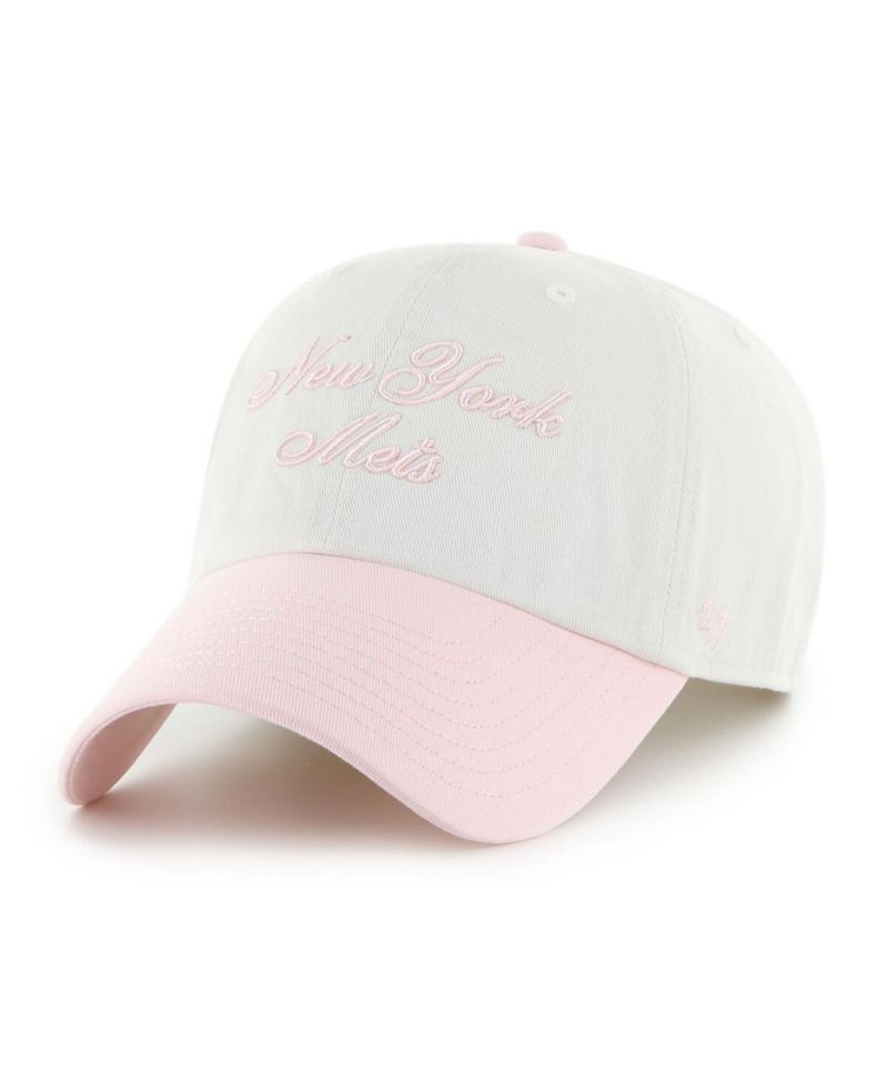 Women's White/Pink New York Mets Gelato Two-Tone Clean Up Adjustable Hat