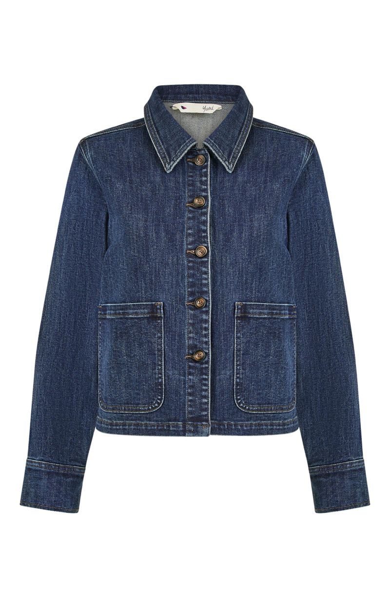 Women's Denim Jacket With Patch Pockets