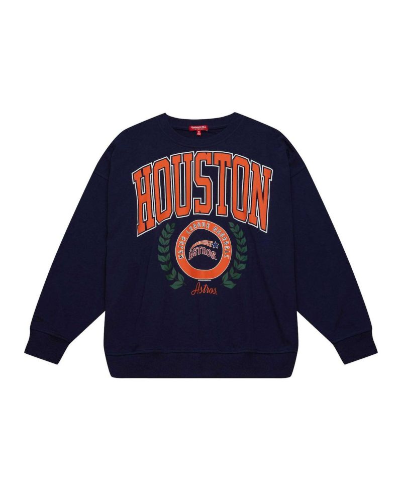 Women's Navy Houston Astros Logo Lt 2.0 Pullover Sweatshirt