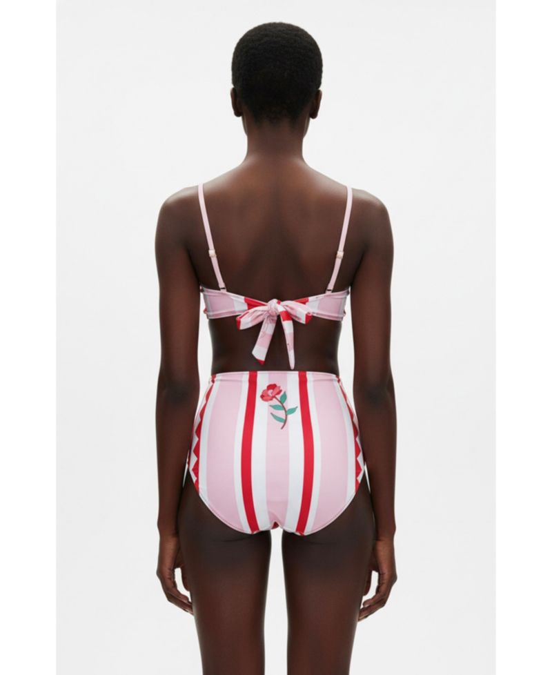 Women's Jungle Rose Reversible Square Bandeau Top
