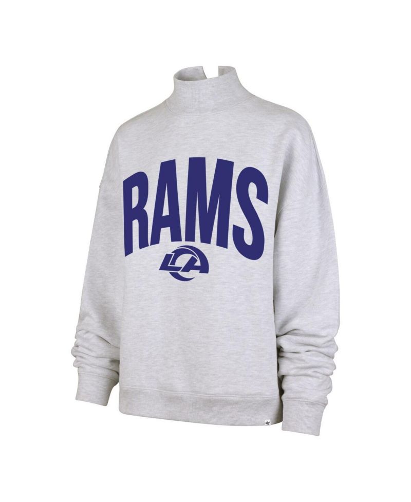 Women's Gray Los Angeles Rams Subtle Muse Mock Neck Sweatshirt