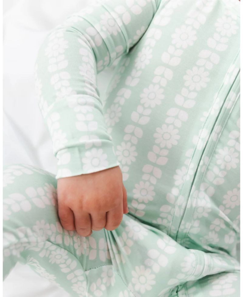 Baby Girls Mint Meadows Bamboo Sleeper