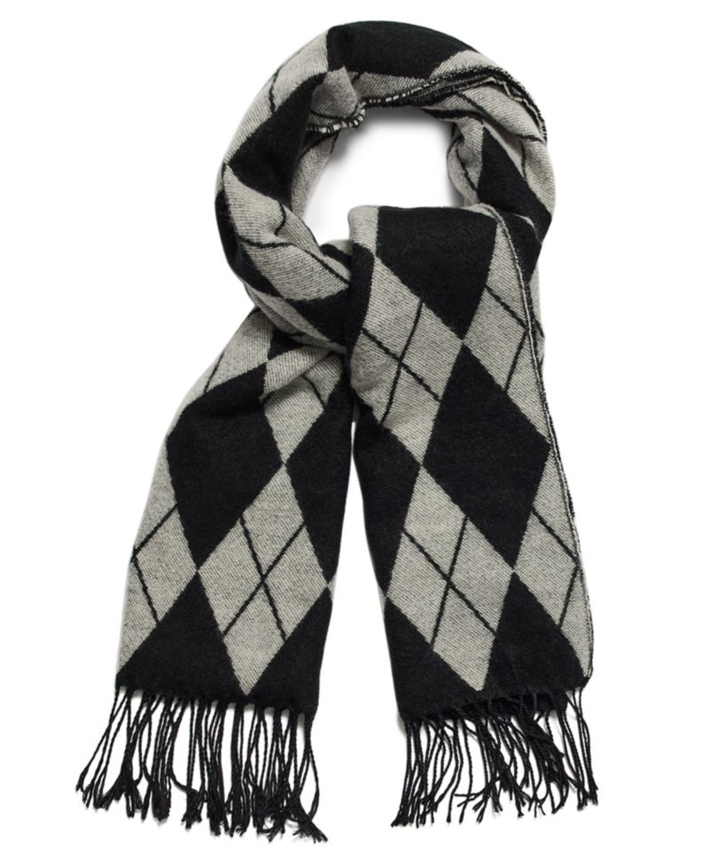 Two-Tone Argyle Midweight Scarf