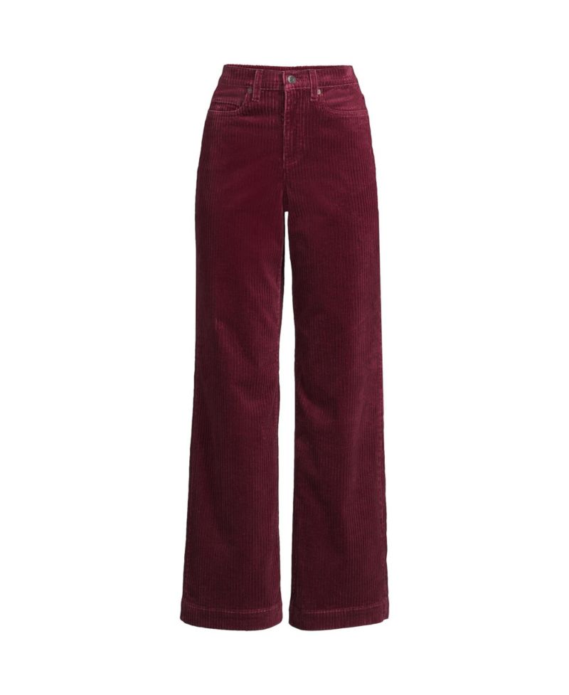 Women's High Rise Wide Leg Corduroy Pants
