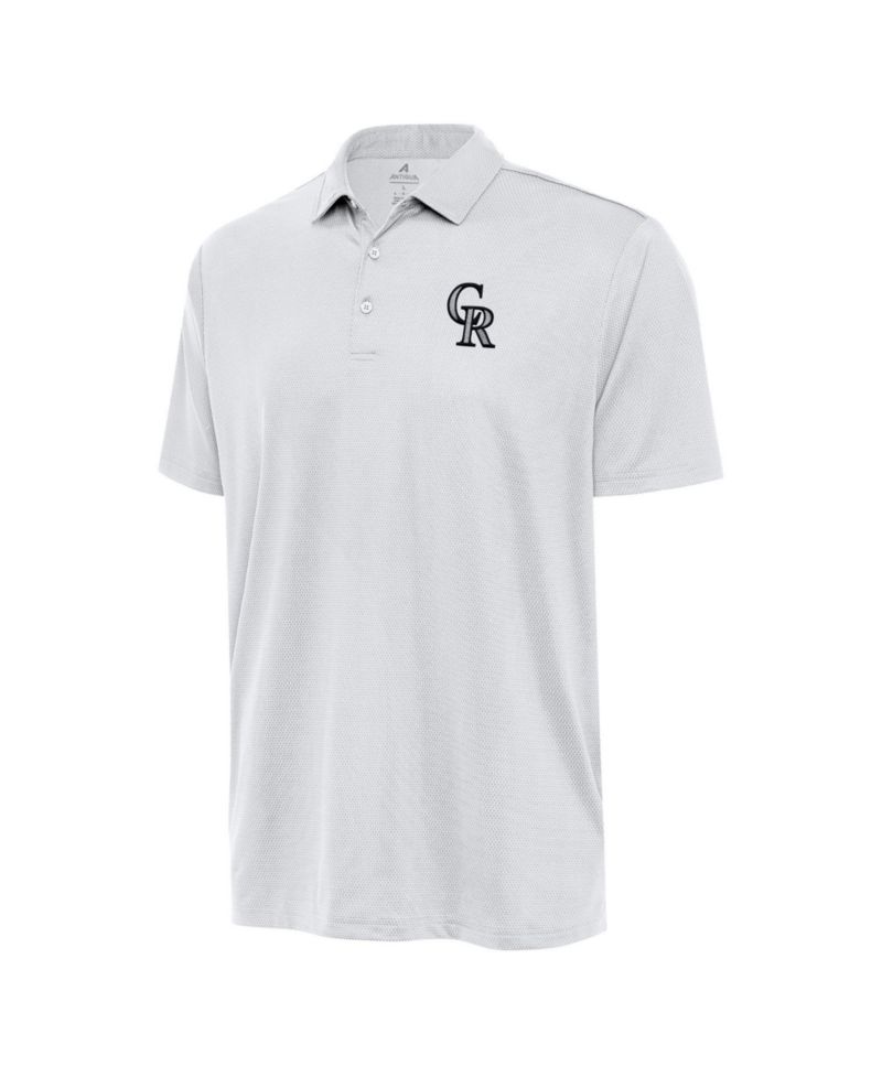 Men's White Colorado Rockies Eclipse Polo Shirt