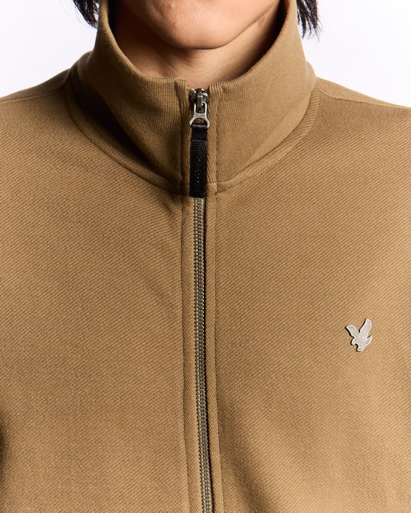 Men's Diagonal Weave Zip Through Sweatshirt