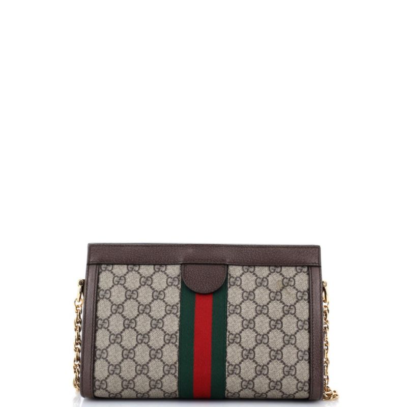 Small Ophidia Chain Shoulder Bag GG Coated Canvas