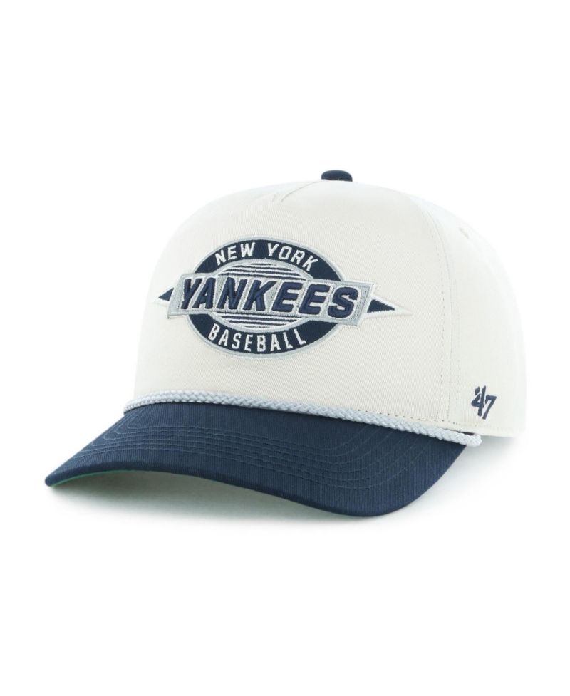 Men's Natural/Navy New York Yankees Frame Out Hitch Adjustable Hat