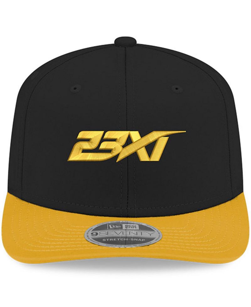 Men's Black/Yellow 23XI Racing 9FIFTY Snapback Hat