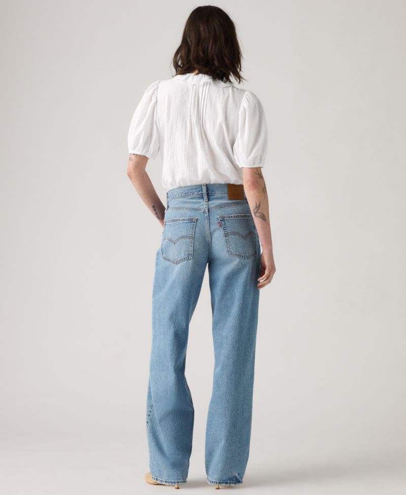 Premium Women's Mid-Rise Baggy Dad Jeans