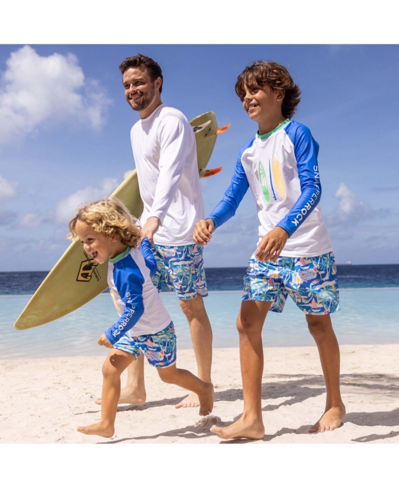 Little Boys Breakwater Beach LS Set