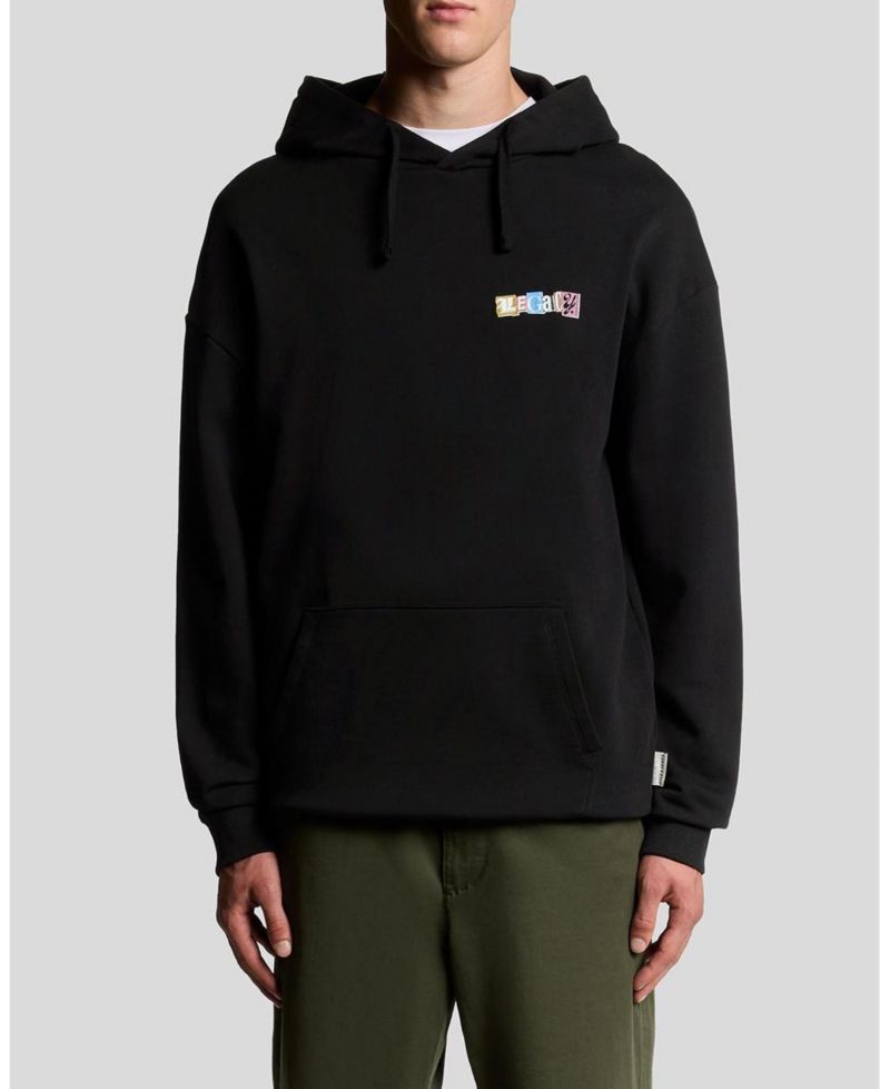 Men's Bold Letters Long Sleeve Graphic Hoodie