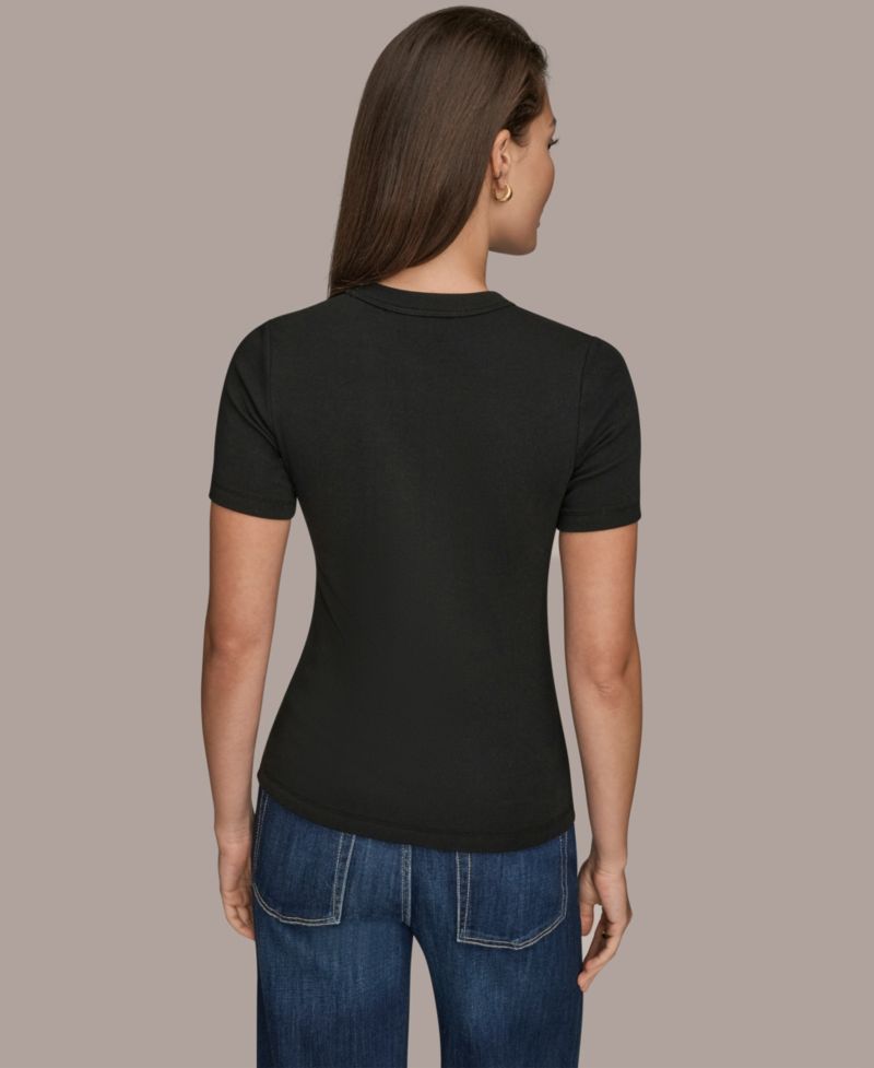 Women's Rib Short-Sleeve Crewneck T-Shirt
