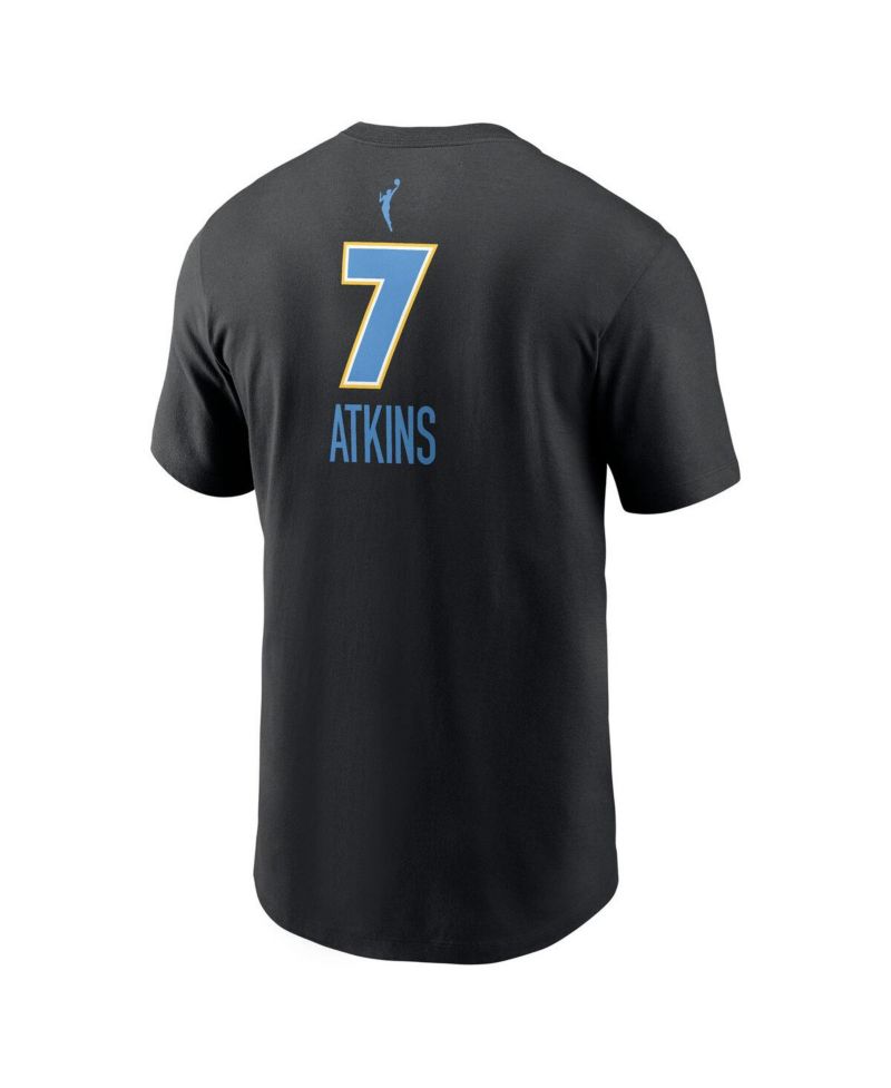 Men's Ariel Atkins Black Chicago Sky Explorer Edition Name & Number T-Shirt
