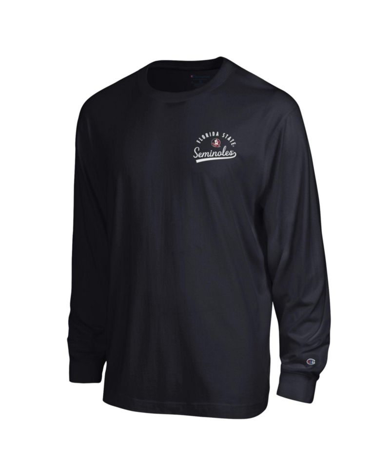 Men's Black Florida State Seminoles Laminated All-Star Long Sleeve T-Shirt
