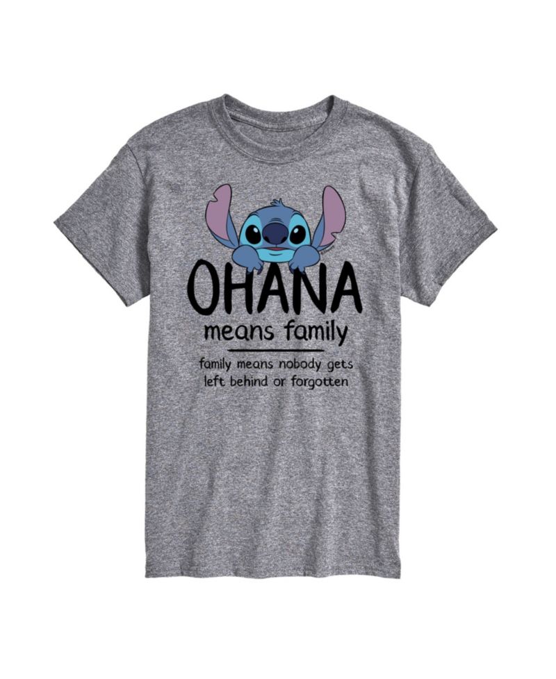 Men's Lilo Stitch Ohana Means Family Short Sleeve T-Shirt