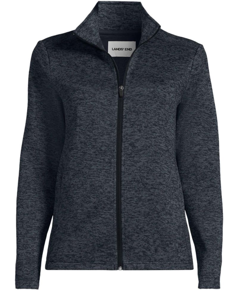 Women's Sweater Fleece Zip Front Jacket