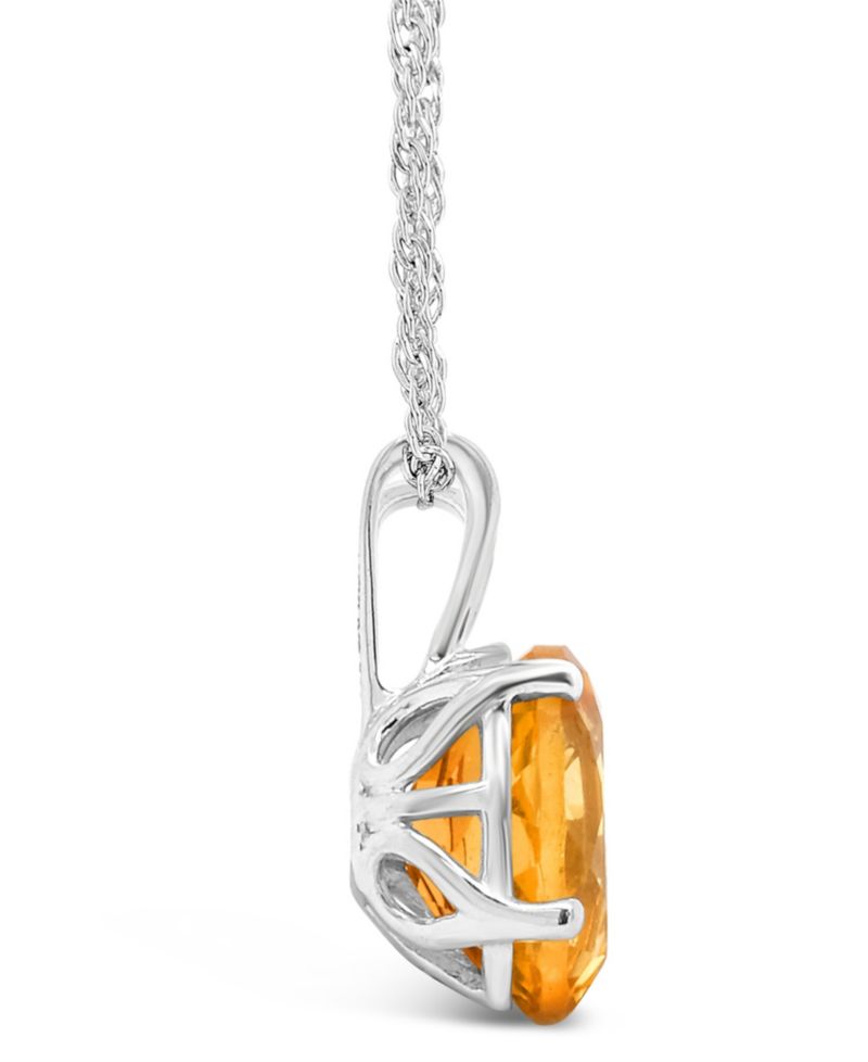 Amethyst (2-1/3 ct. t.w.) Pendant Necklace in Sterling Silver. Also Available in Blue Topaz, Citrine, and Rose Quartz