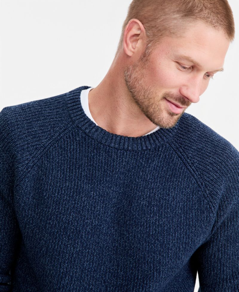 Men's Luke Marled Raglan-Sleeve Crewneck Sweater