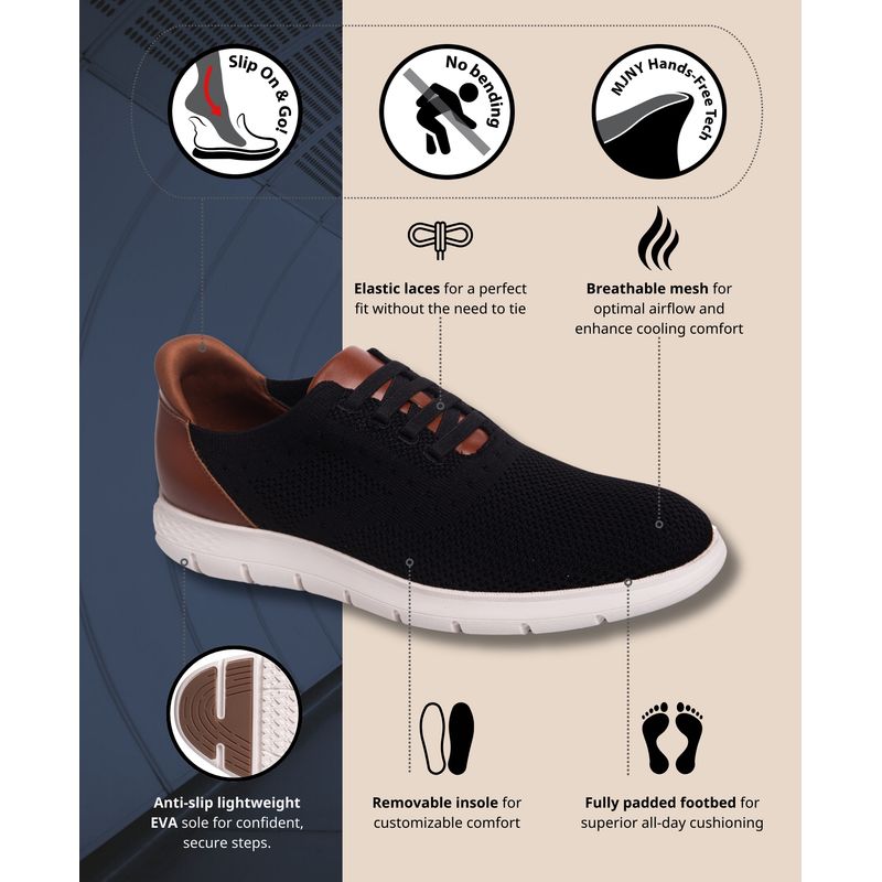 Men's Victory Street Hands-Free Slip On Technology Lightweight Mesh Oxfords