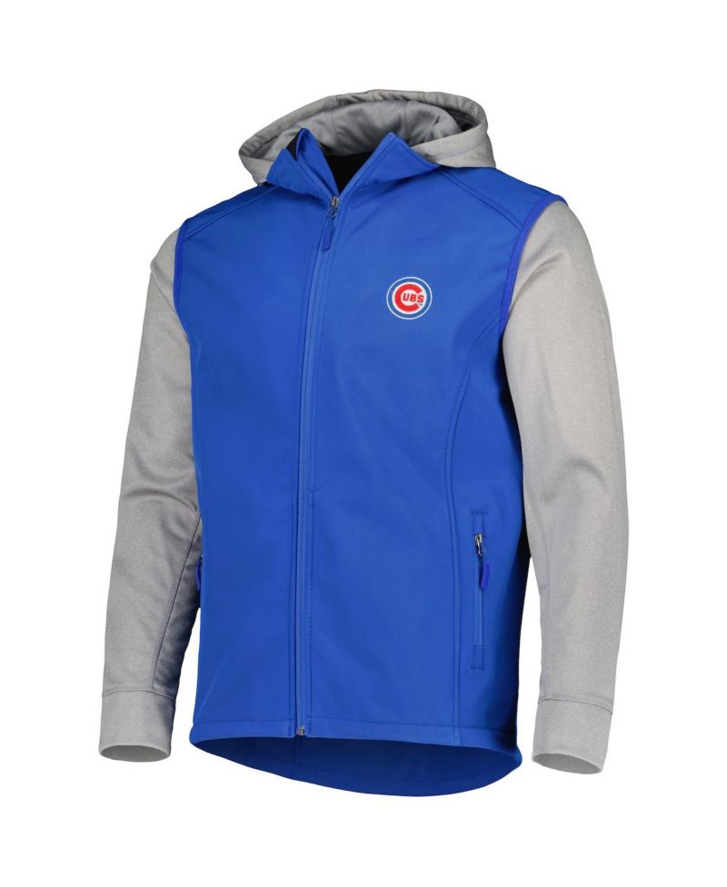 Men's Royal, Heather Gray Chicago Cubs Alpha Full-Zip Jacket