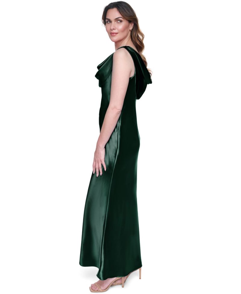 Women's Sleeveless Cowl Neck Ball Gown