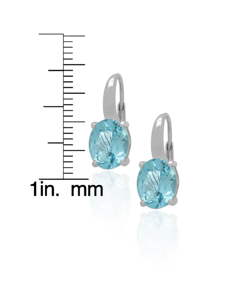 2-Pc. Blue Topaz (6.50 ct. t.w.) Star Pendant Necklace & Earrings Set in Sterling Silver