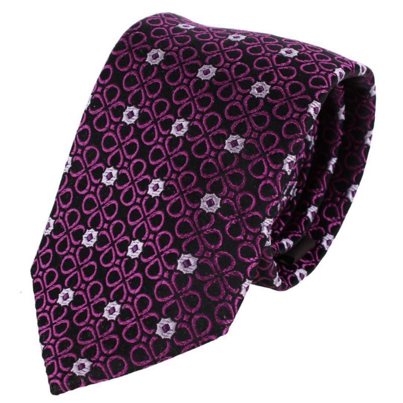 Men's Basil Bubble Floral Business Novelty Silk Necktie