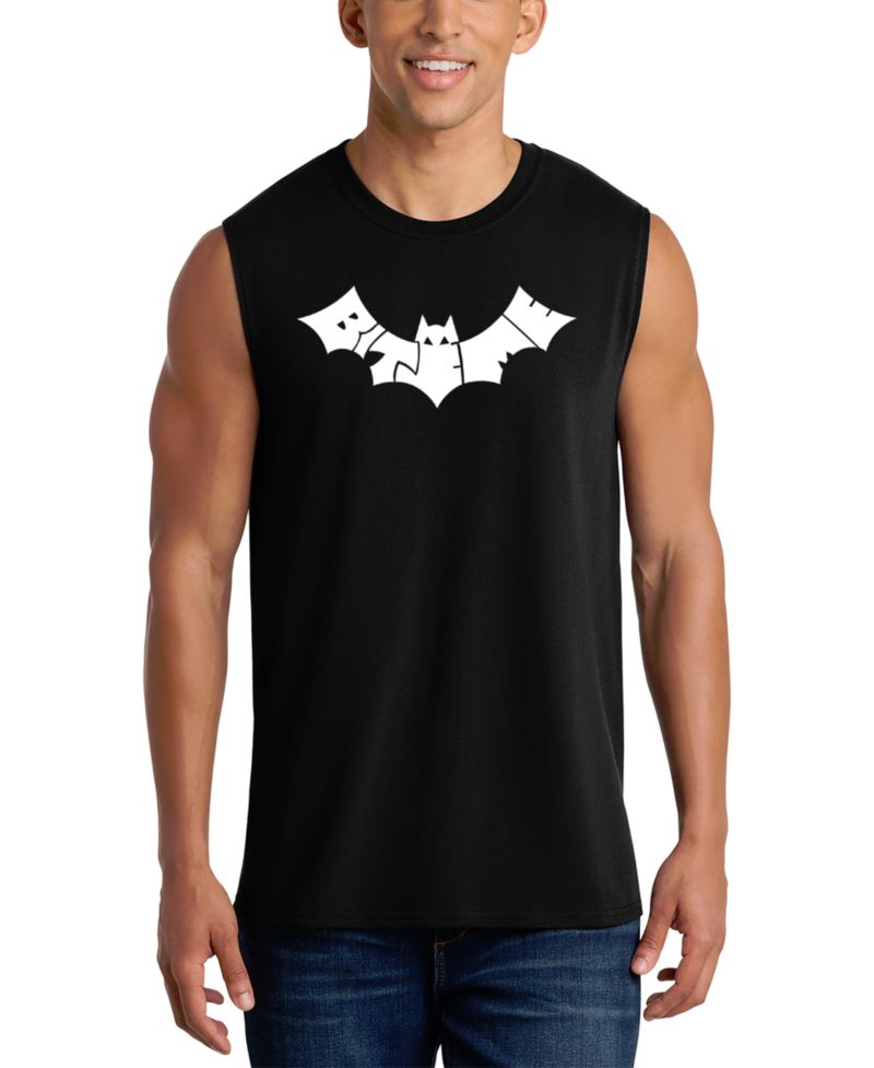Men's Bat Silhouette Word Art Graphic Tank Top