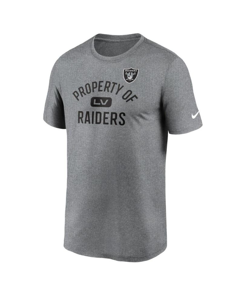 Men's Heathered Charcoal Las Vegas Raiders Property Of Legend Performance T-shirt