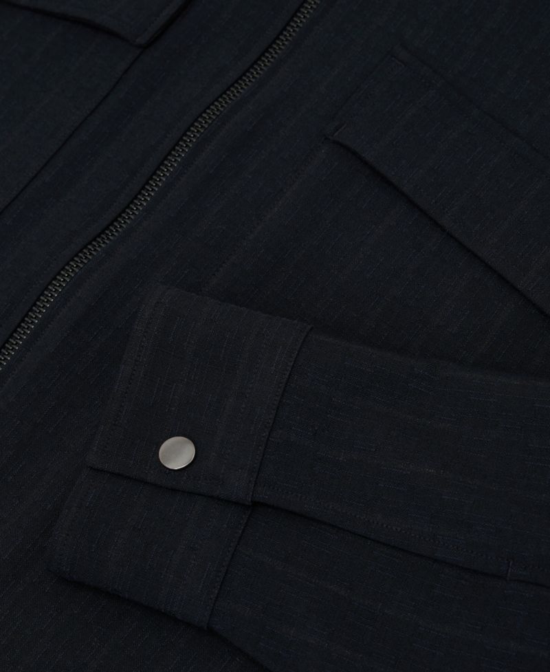 Men's Sidney Stripe Zip-Through Overshirt