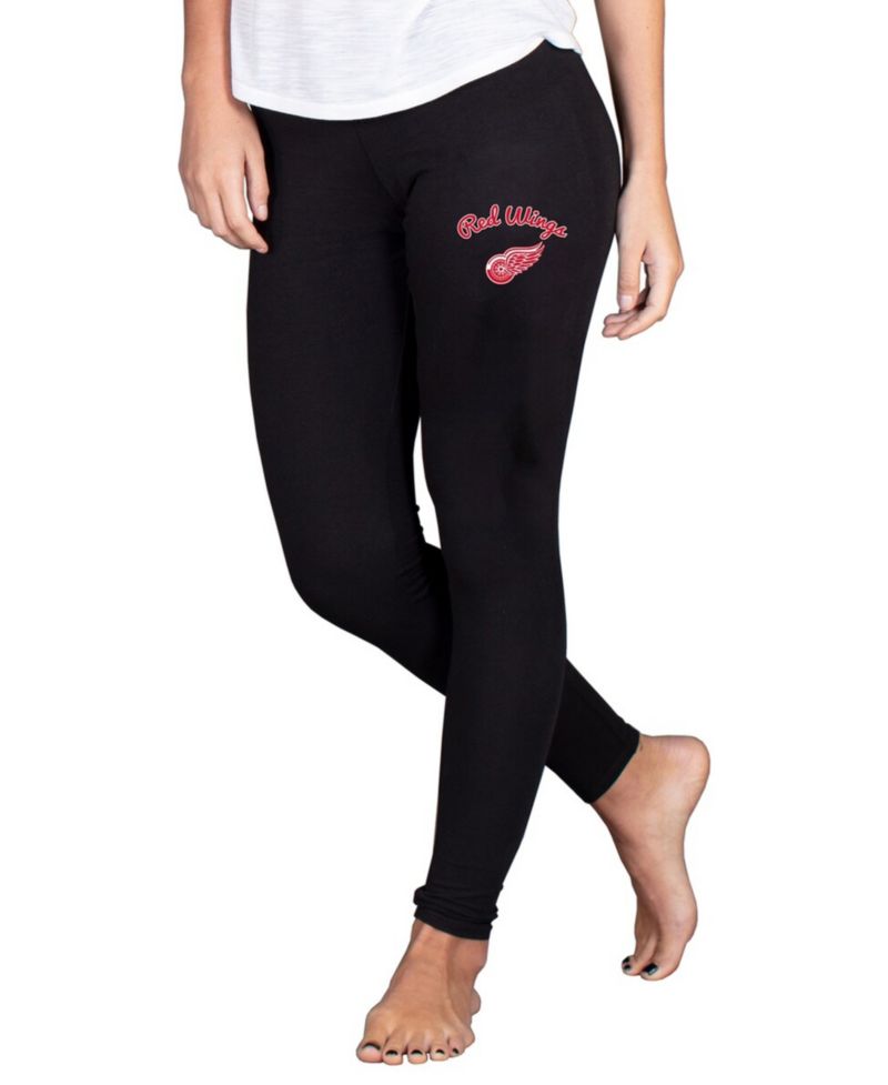 Women's Black Detroit Red Wings Fraction Leggings