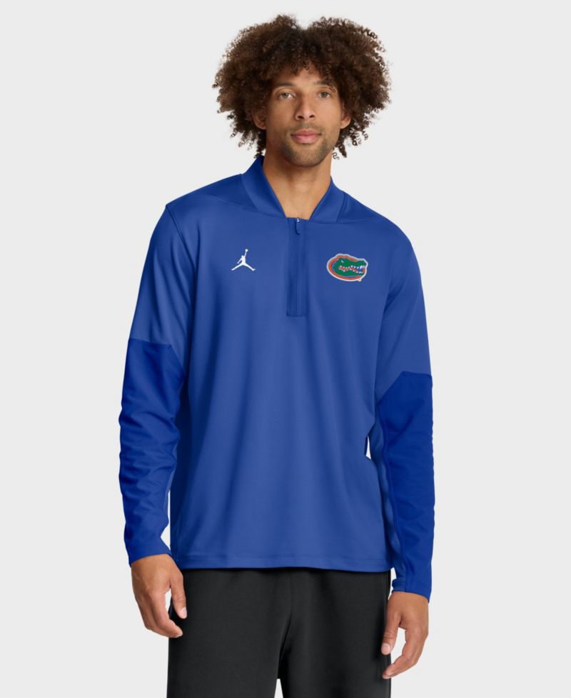 Men's Royal Florida Gators Sideline Dri-FIT Half-zip Pullover