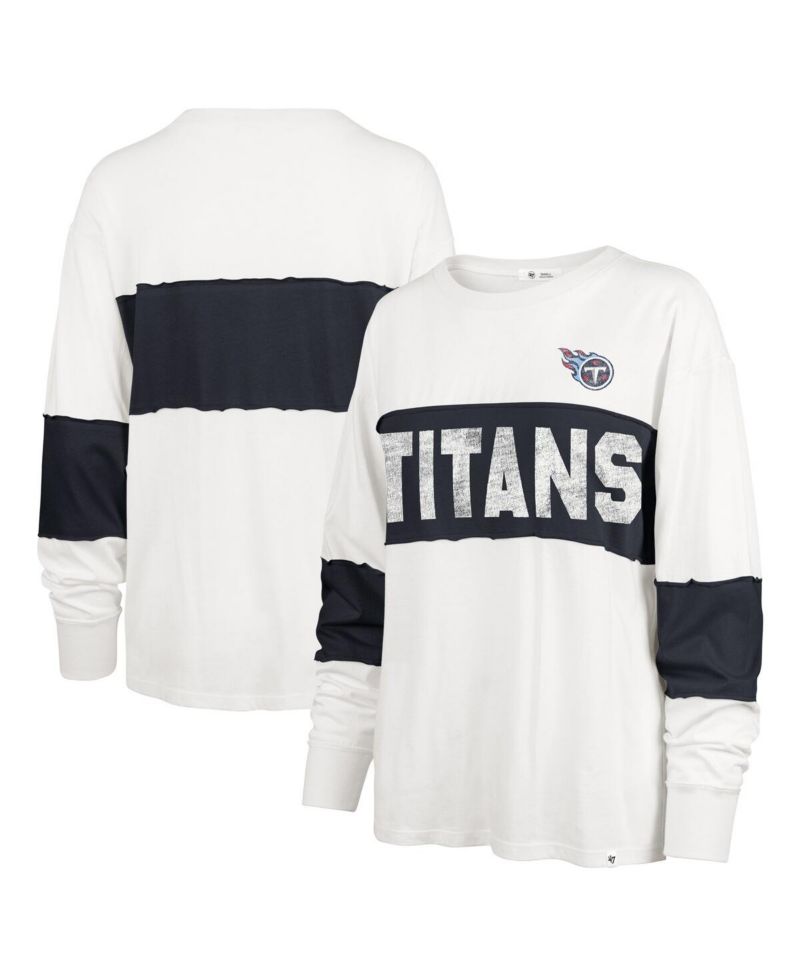 Women's Cream Tennessee Titans Clubhouse Pride Taylor Long Sleeve T-Shirt