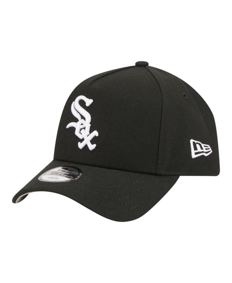 Big Boys and Girls Black Chicago White Sox 9FORTY A-Frame Adjustable Hat