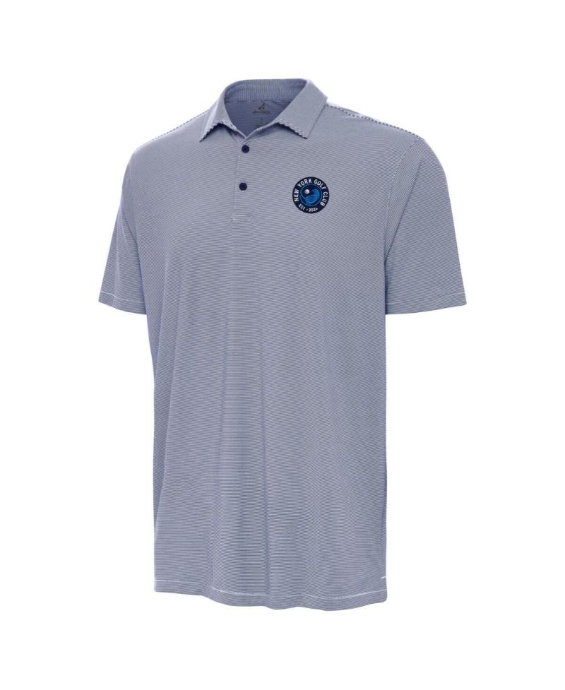 Men's Navy TGL New York Golf Club Twine Performance Polo Shirt