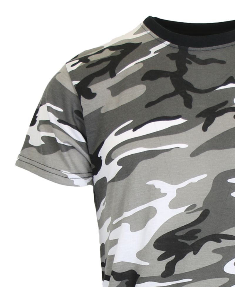 Men's Camo Printed Short Sleeve Crew Neck T-shirt, Pack of 3