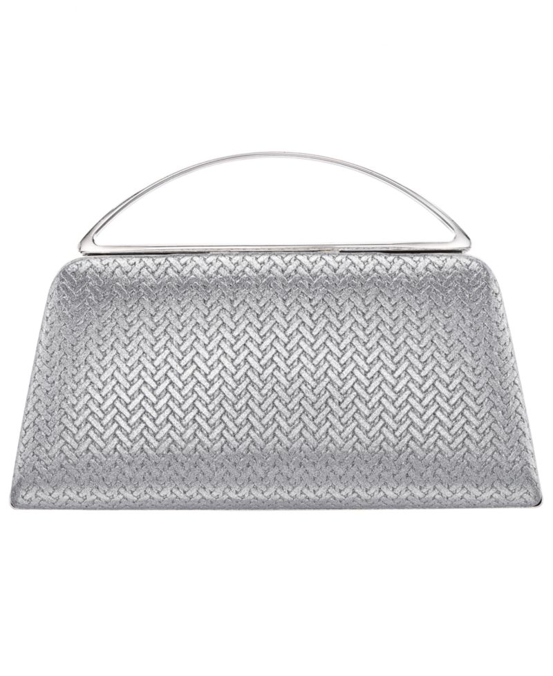 Genesis Metallic Woven Small Handle Clutch Handbag