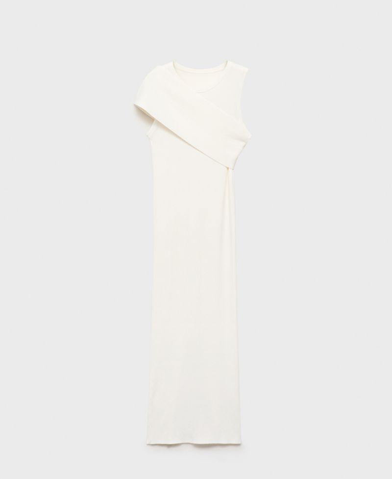 Women's Asymmetrical Sleeves Knitted Dress